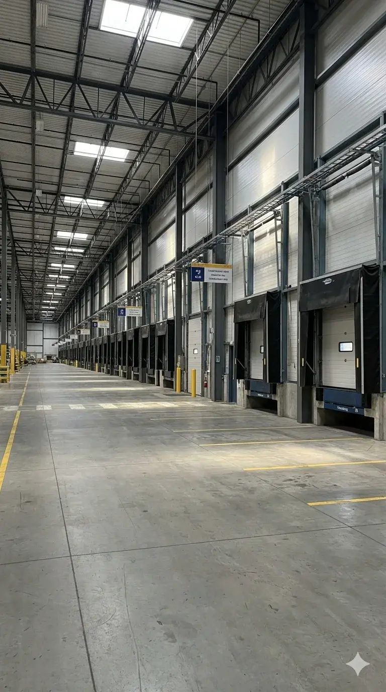 Muelles de carga en centro de distribución